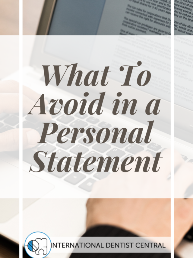 What to avoid in a personal statement